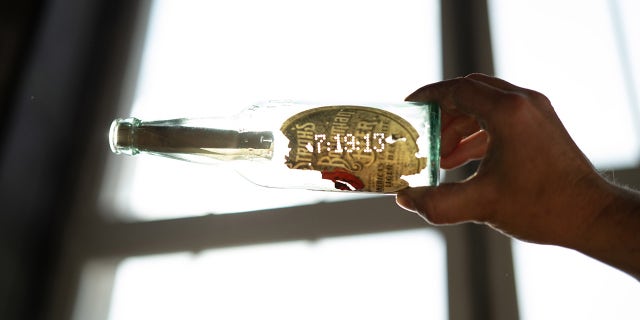 This message in a bottle was left at Michigan Central Station in 1913.