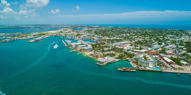 Key West, Florida, is seen from the air.