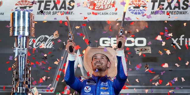 Larson won the NASCAR Cup Series All-Star auto race at Texas Motor Speedway.