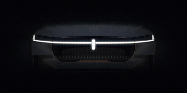 Lincoln released a teaser image of what the front lighting signature of the electric SUV will look like.