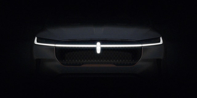 Lincoln released a teaser image of what the front lighting signature of the electric SUV will look like.