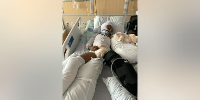 Caleb Ingelhart, 11, was struck by an alleged drunk driver while riding his bike in Aurora, Colo. The driver, who was under the influence of alcohol, did not immediately notice Caleb and passers-by say he continued driving for 50 feet before stopping, police said.