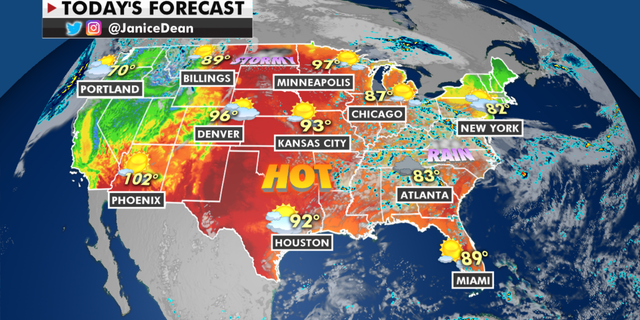 The national forecast for Thursday, June 10. (Fox News)