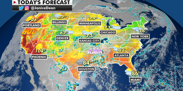 The national forecast for Tuesday, June 1. (Fox News)