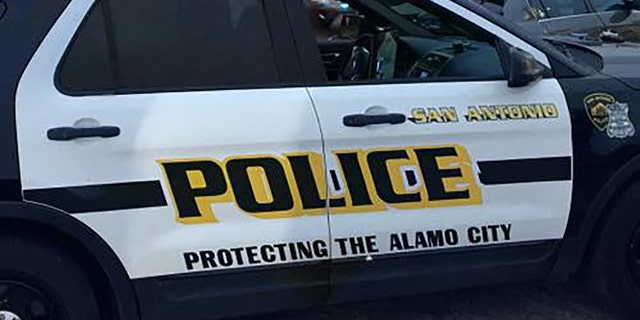 San Antonio Police Department vehicle.