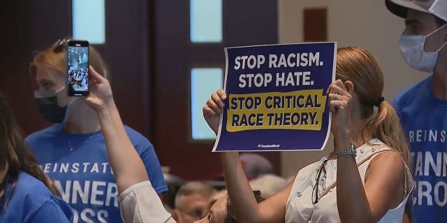 In this image from last year, a Loudoun school board meeting erupts as parents and educators speak their minds about issues close to their students and their communities.