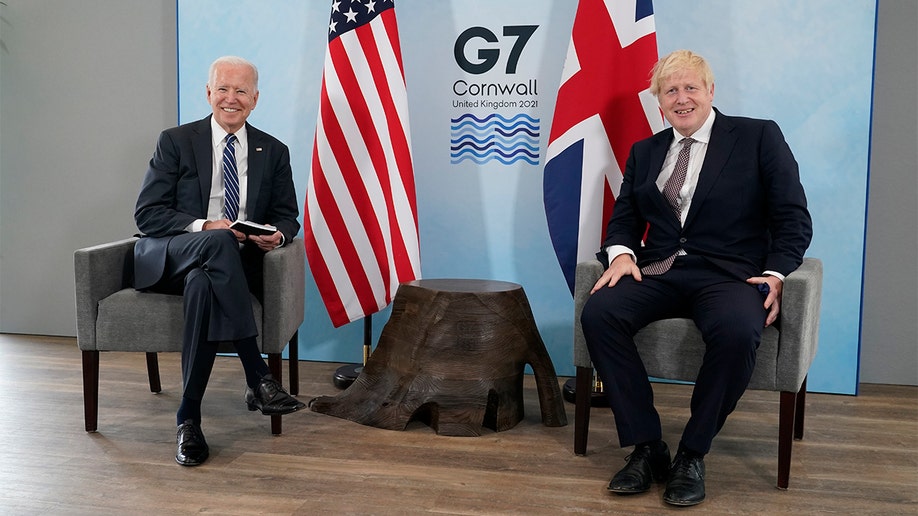 Boris Johnson Biden G-7