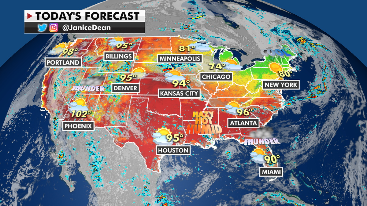 The national forecast for Friday, July 30. (Fox News)