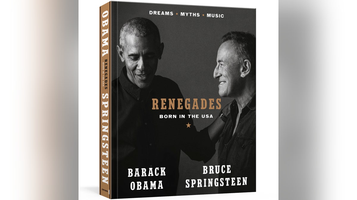 The cover of "Renegades: Born in the USA" by former President Barack Obama and musician Bruce Springsteen. (Associated Press)