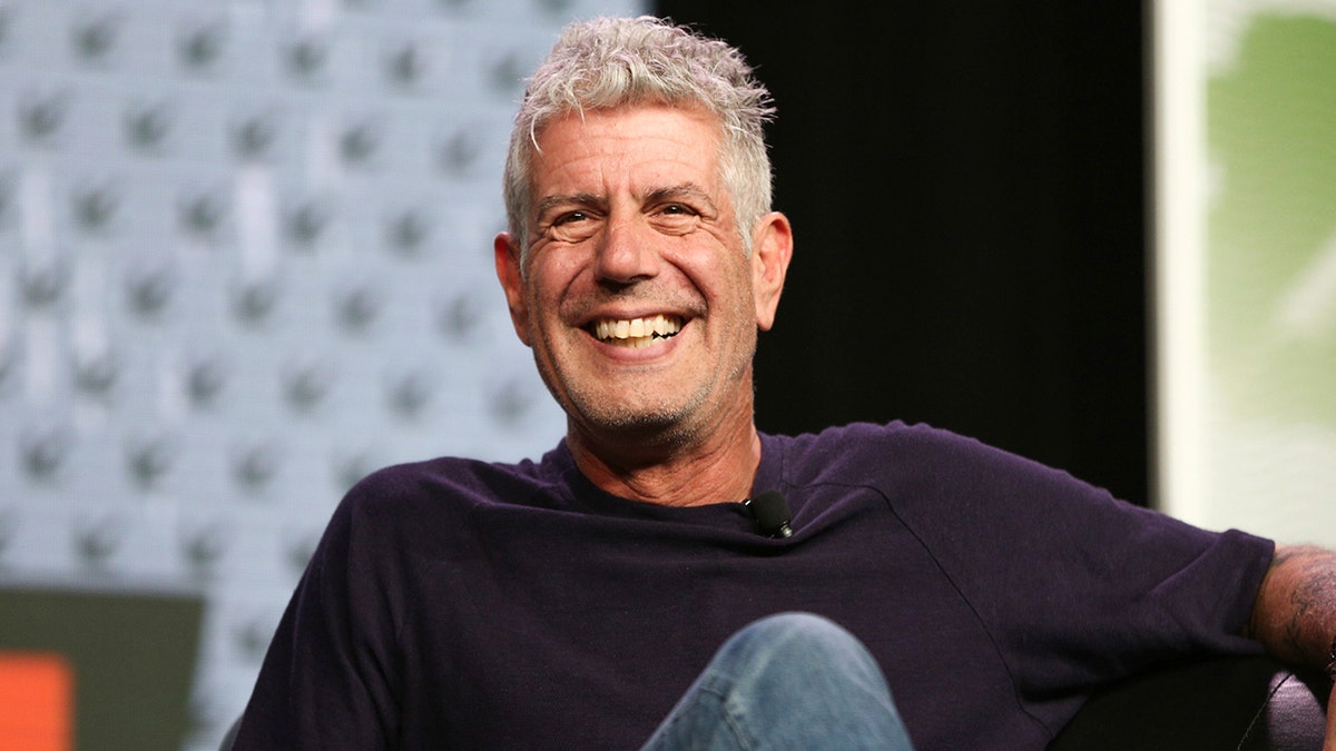 Anthony Bourdain speaks at an event in Austin, Texas, March 13, 2016. (Associated Press)