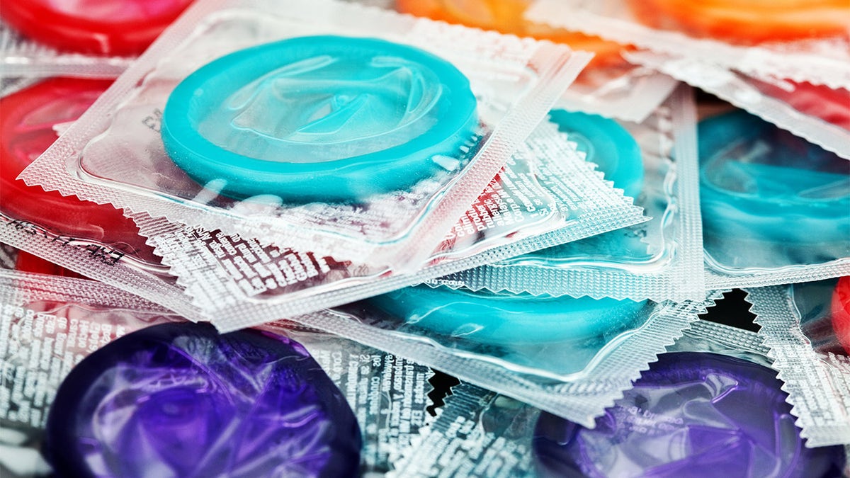 colorful condoms