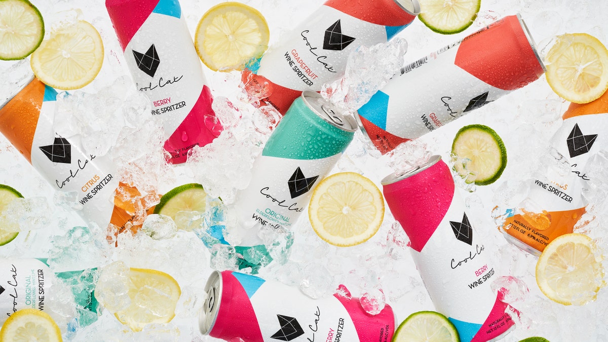 Cool Cat Wine Spritzers blends California Pinot Grigio with seltzer. (Courtesy of Cool Cat Wine Spritzers)