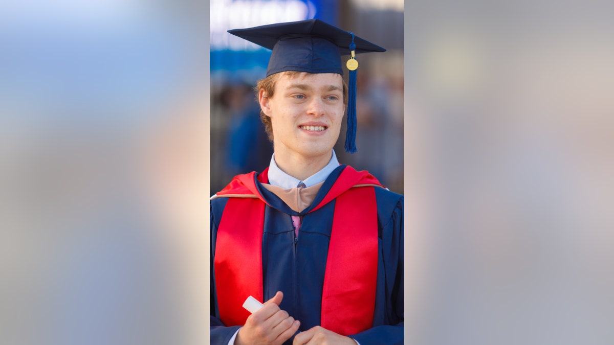 Ryland Dickman, 17, from Charlottesville, Virginia, graduated from Liberty University about two weeks before he graduated from high school earlier this year. 