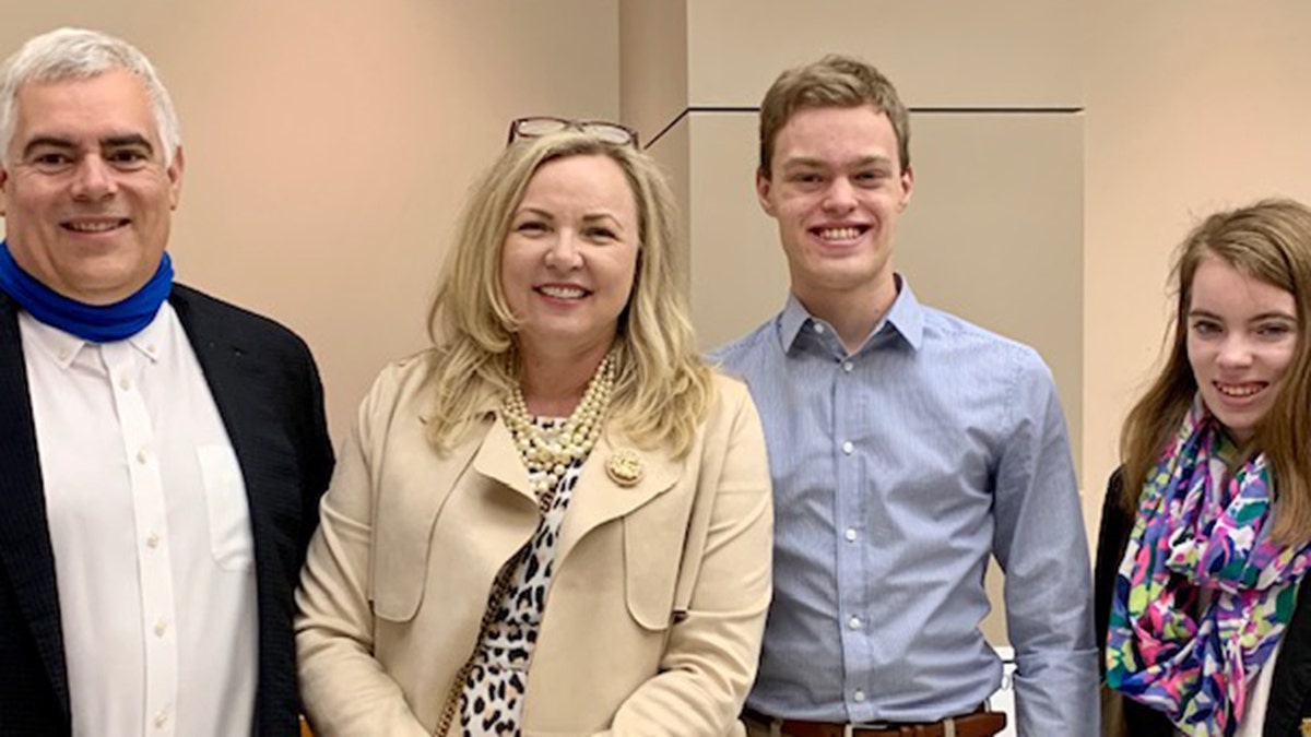 Ryland DIckman is pictured with his parents and his twin sister. His mom, Latricia, told Fox News that her son is "very determined and goal-driven."