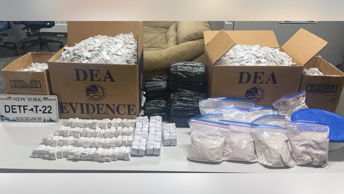 Agents seized 40 pounds of alleged heroin and fentanyl during a bust in the Bronx. The drugs were branded with several names such as "COVID-19" and "Drop Dead," officials said.?