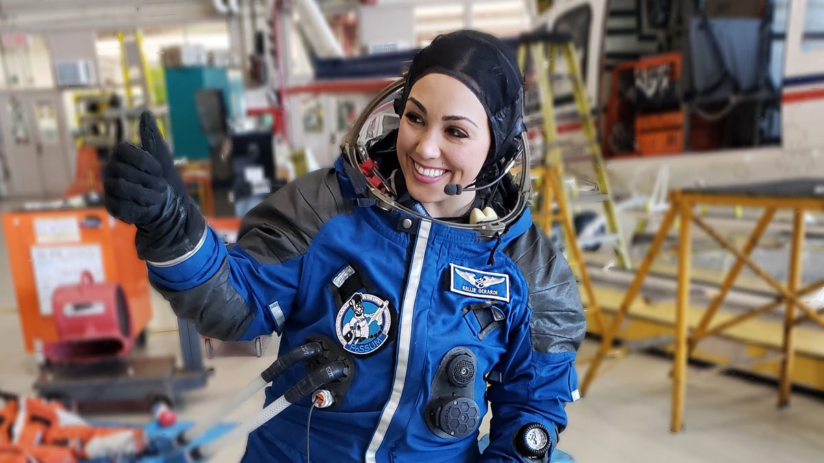 Kellie Gerardi, a 32-year-old bioastronautics researcher and social media influencer is gearing up for space with Richard Branson’s Virgin Galactic. (Kellie Gerardi). 