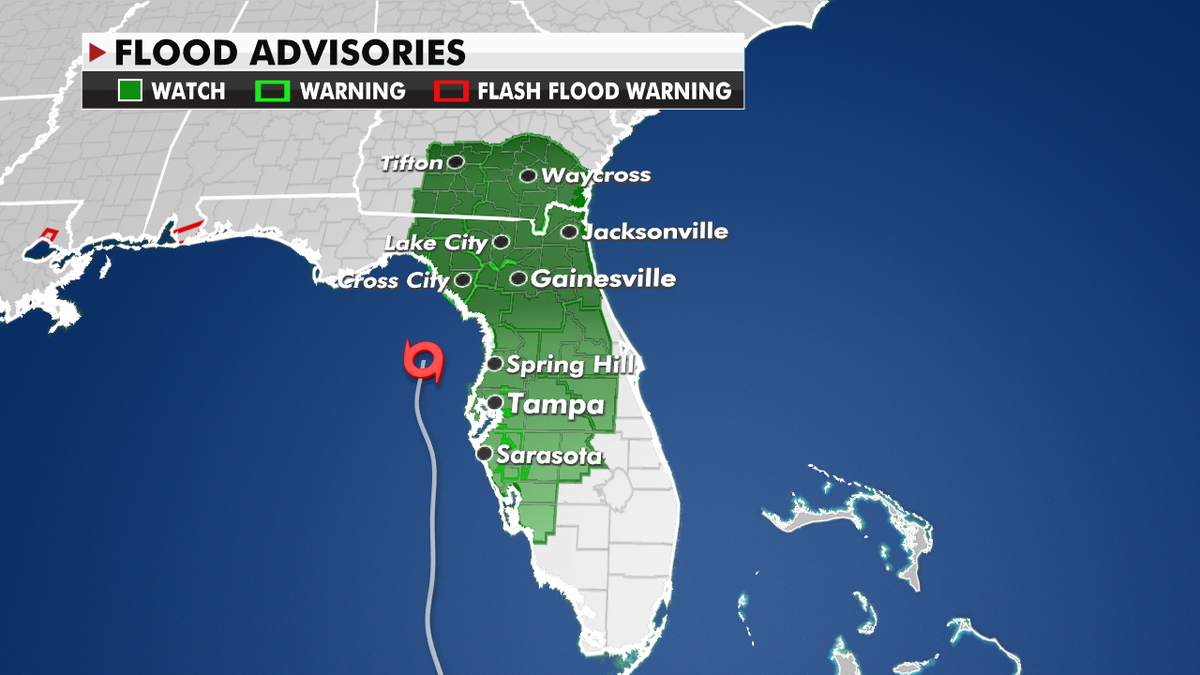 Flood advisories in Florida on Wednesday