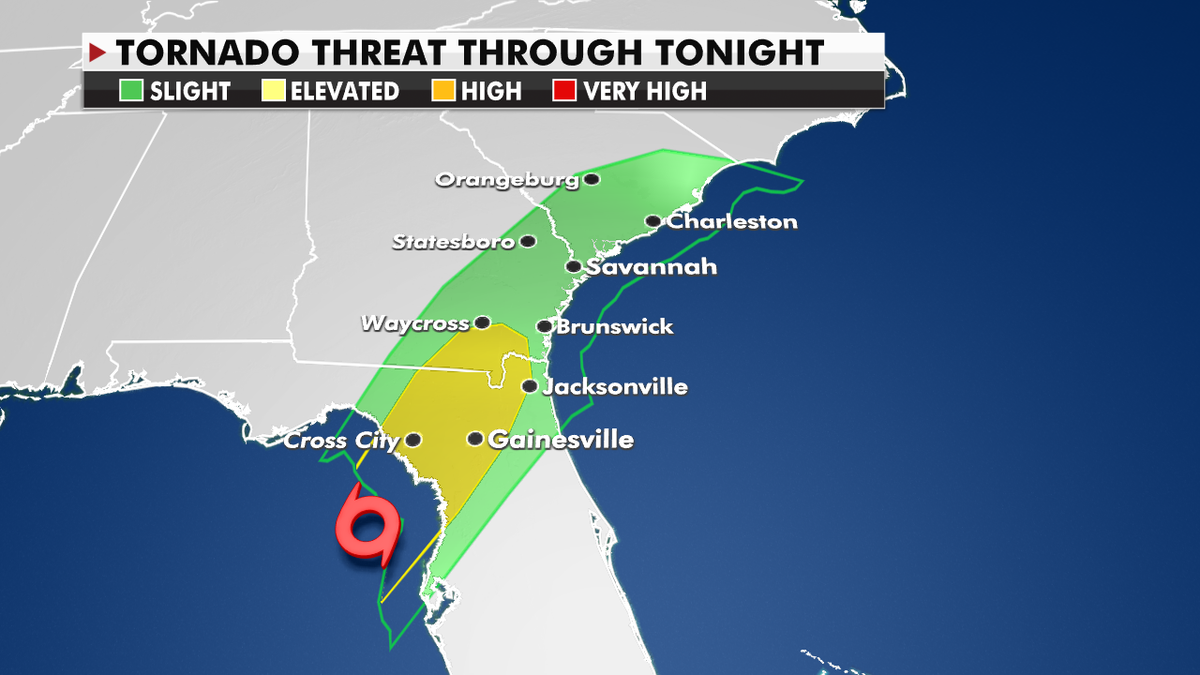 Tornado threat in Florida on Wednesday night