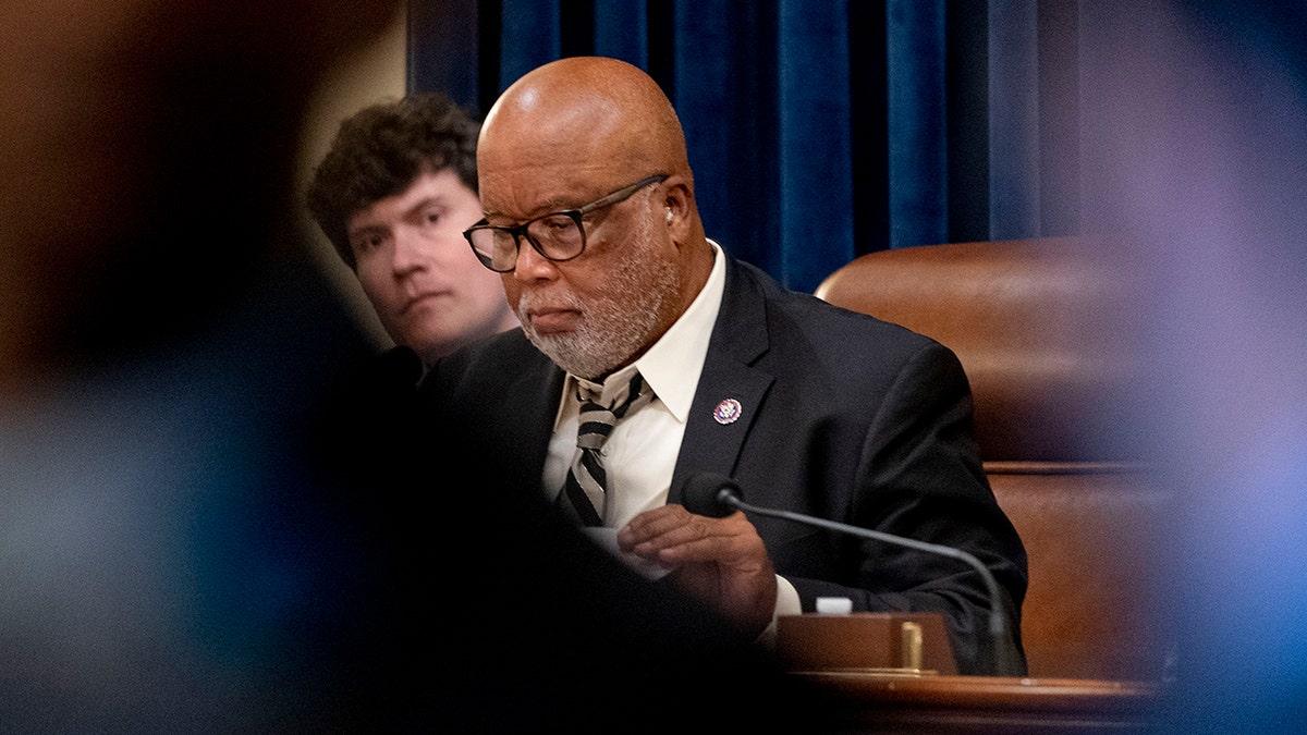 Chairman Bennie Thompson, D-Miss., meets with the House select committee on the Jan. 6 attack as it prepares to hold its first hearing on Capitol Hill in July 2021. (AP Photo/Andrew Harnik)