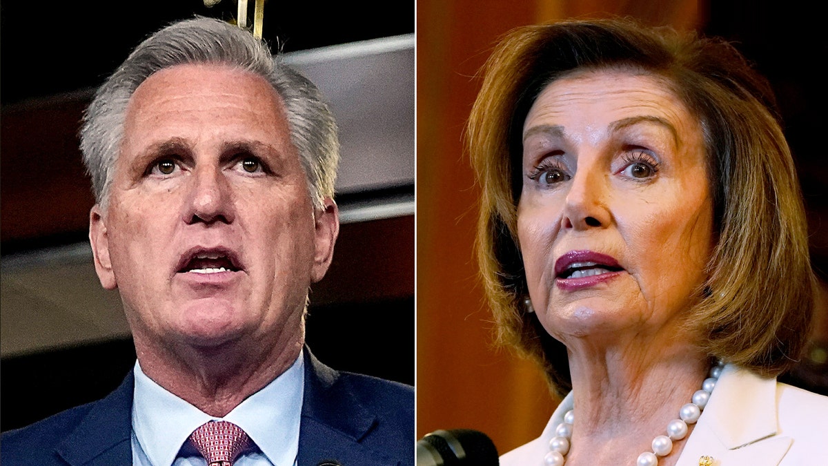 Kevin McCarthy split Nancy Pelosi