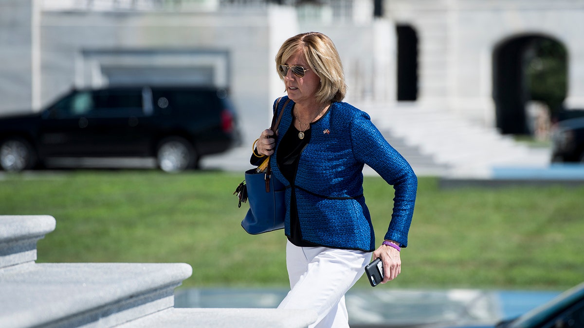 Rep. Claudia Tenney, R-N.Y., walks up the House steps on Thursday, July 19, 2018.