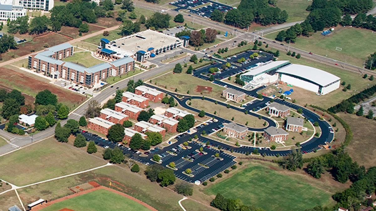 "Aerial View of the University of Alabama, Huntsville campus."