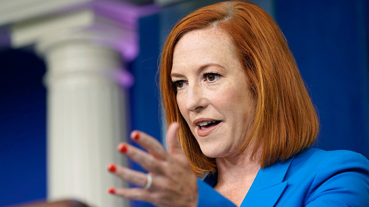White House press secretary Jen Psaki speaks during the daily briefing at the White House in Washington, Tuesday, July 27, 2021. (AP Photo/Susan Walsh)