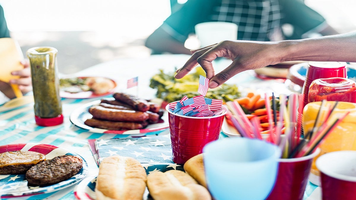 Fouth of July BBQ dispersed seen pinch group successful background,