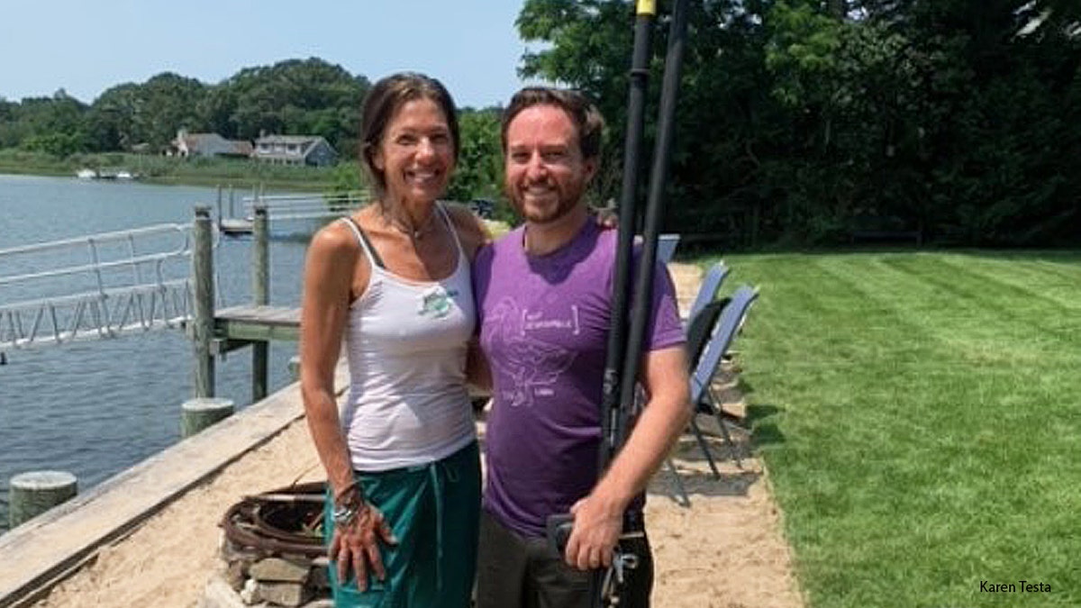 John Di Leonardo from Long Island Orchestrating for Nature and Karen Testa from Turtle Rescue of the Hamptons, both non profit animal rescues. (Karen Testa of Turtle Rescue of the Hamptons).
