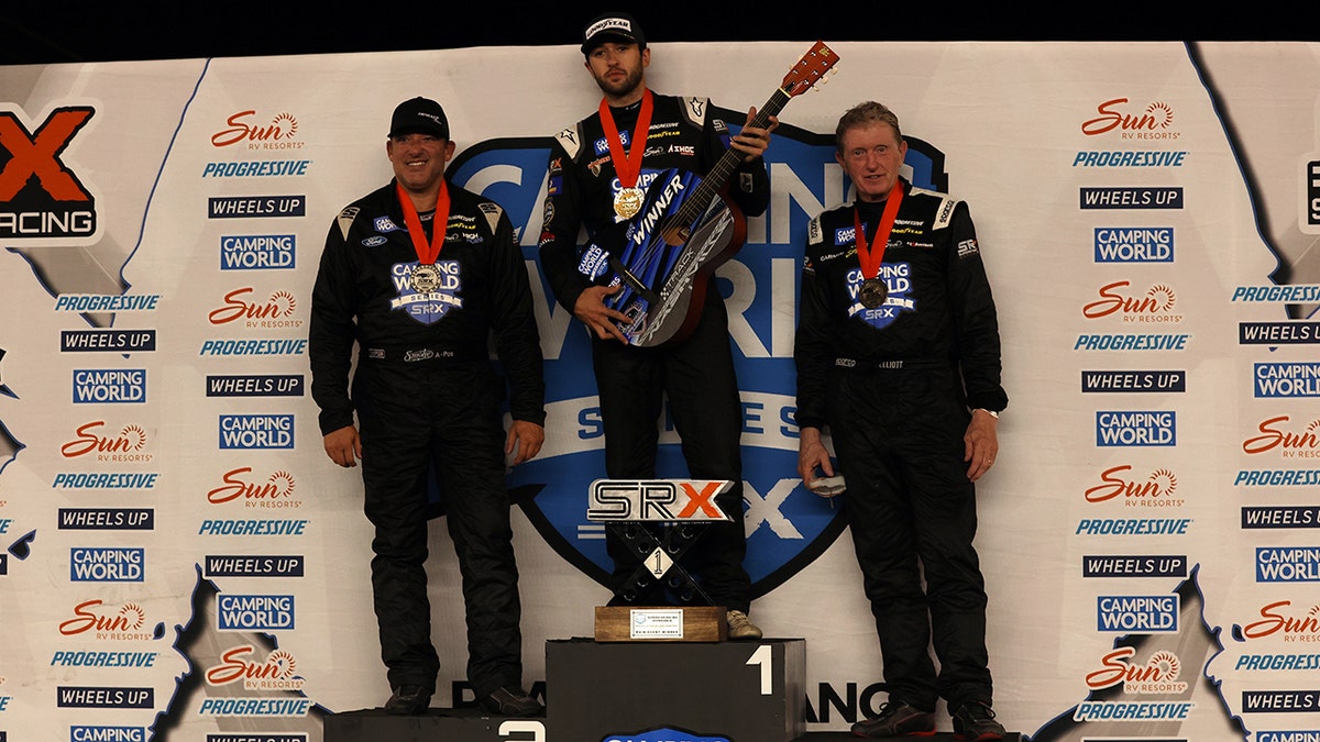 Chase Elliott, Tony Stewart and Bill Elliott were the top three finishers in the SRX Nashville race.