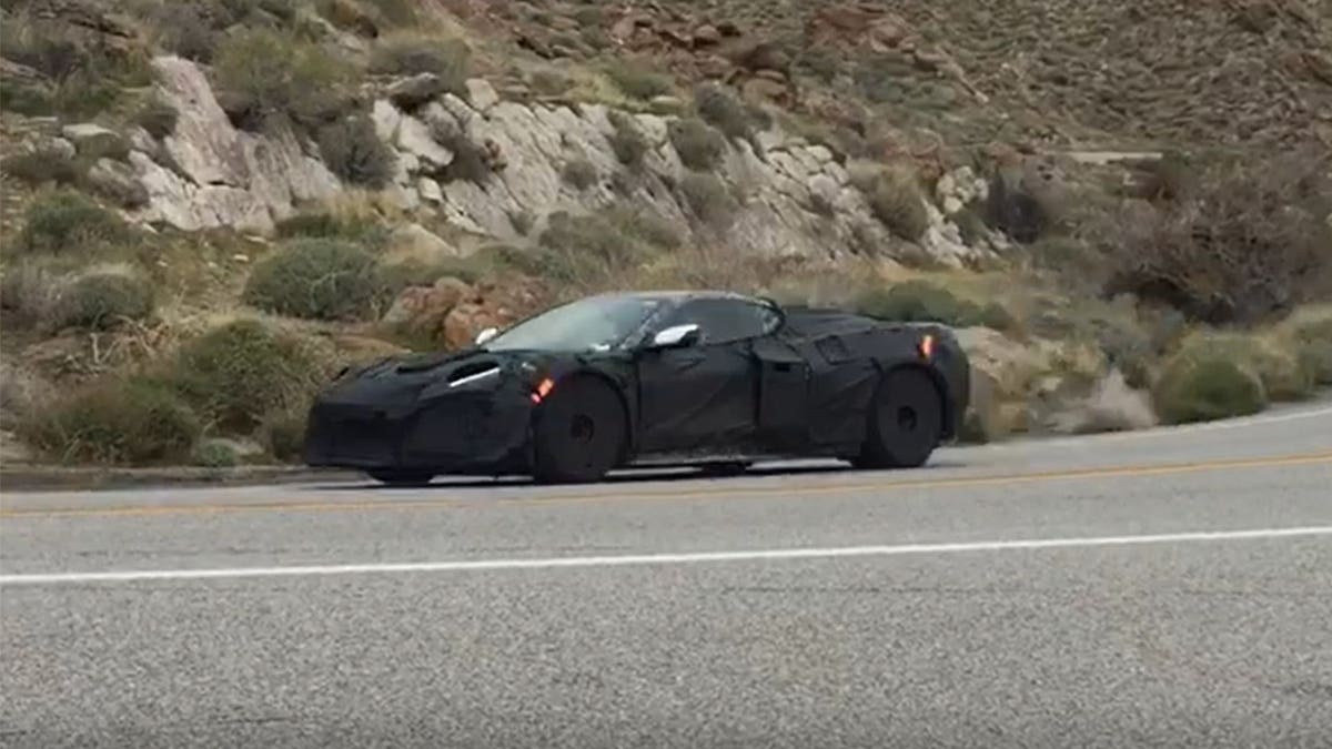 A suspected prototype of the Corvette Z06 was spotted near Borrego Springs, Calif., last year wearing a vinyl wrap as camouflage.