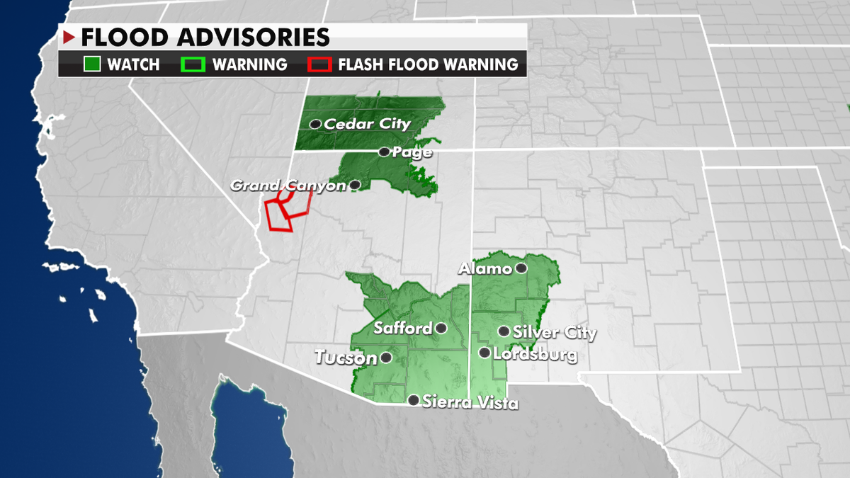 Flood advisories in the Four Corners region