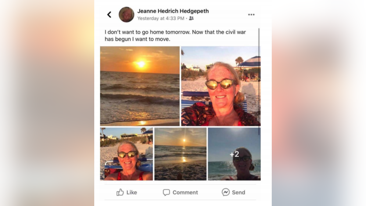 A post Hedgepeth wrote on Facebook while vacationing in Florida during the worst of Chicago's unrest on the weekend after George Floyd's killing in Minnesota.
