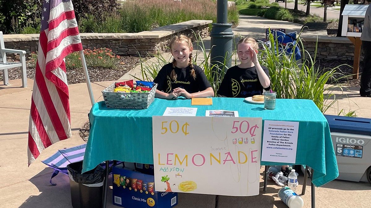 Scarlet Reust, 9, and Addyson Elliot, 10, in Commerce City, Colorado.