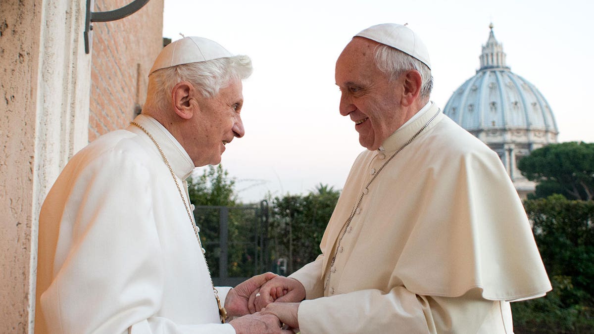 Pope Francis and Pope Benedict at Vatican