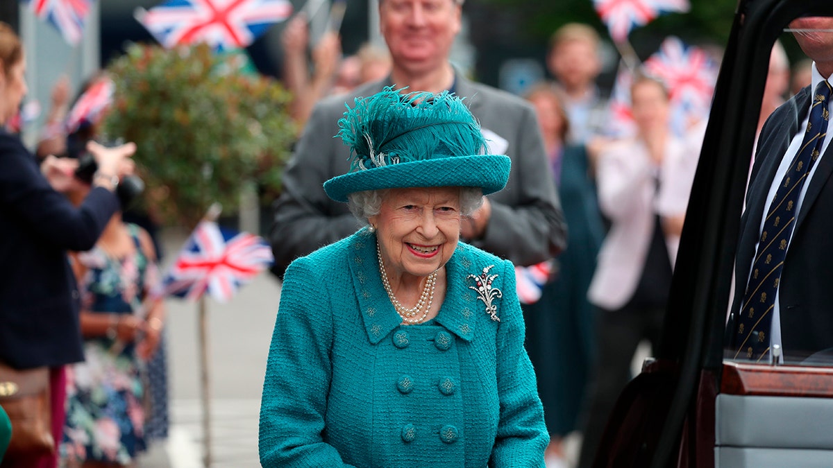 Queen Elizabeth II visits the Coronation Street set