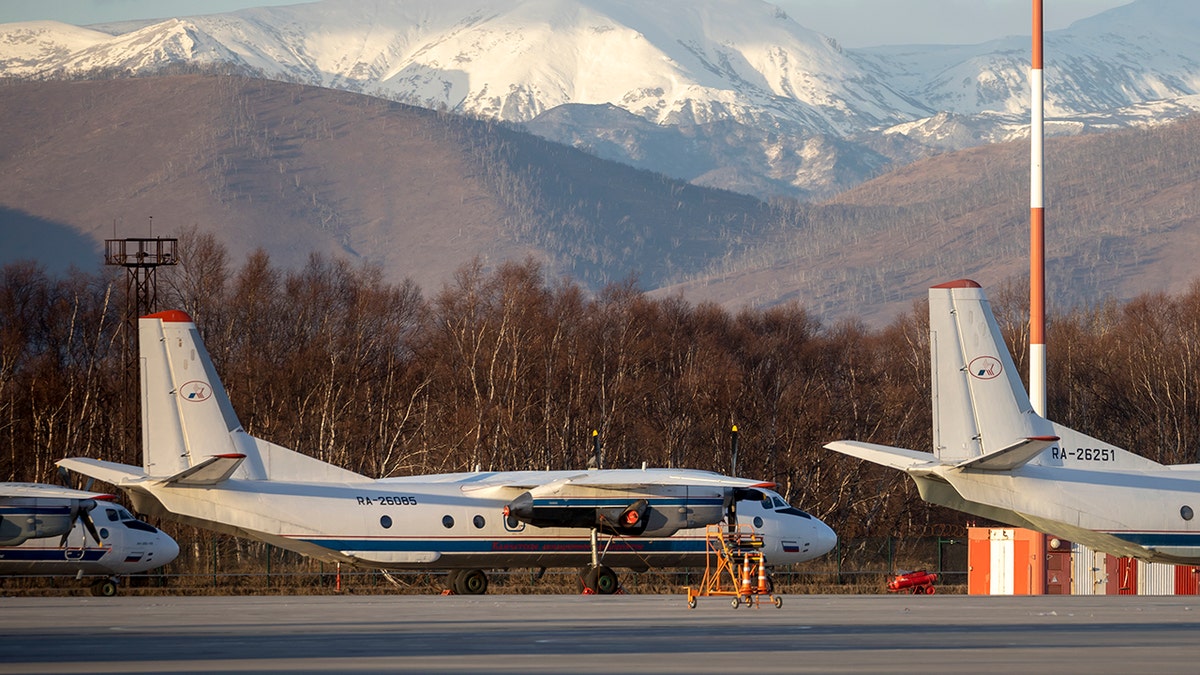 An Antonov An-26 plane with 22 passengers and six crew members, flying from the city of Petropavlovsk-Kamchatsky to the town of Palana, went missing early Tuesday in the Russian Far East region of Kamchatka, local officials reported. (AP Photo/Marina Lystseva)