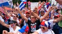 Republicans march with protesters for Cuban freedom as they pushed Biden for more support