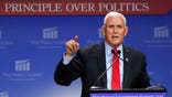 Former Vice President Mike Pence speaks during the Family Leadership Summit, Friday, July 16, 2021, in Des Moines, Iowa. (AP Photo/Charlie Neibergall)