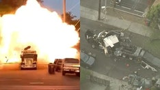 Los Angeles explosion: 17 injured after bomb truck carrying illegal fireworks explodes