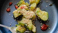 This simple cucumber salad recipe uses a brilliant technique