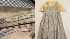 Judy Garland's 'Wizard of Oz' dress discovered at college with her name handwritten inside