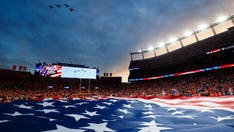 US Marine mom holds up 'I don't kneel' sign during ESPN show