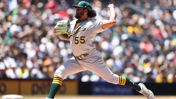 Manaea 9 Ks, Chapman homers for A's in 10-4 win over Padres