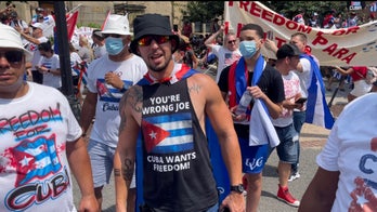 Washington protesters descend on Cuban embassy, accuse Biden team of supporting communism