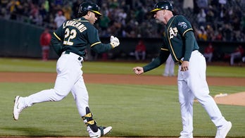 Laureano's 3-run HR lifts A's after Ohtani leaves mound