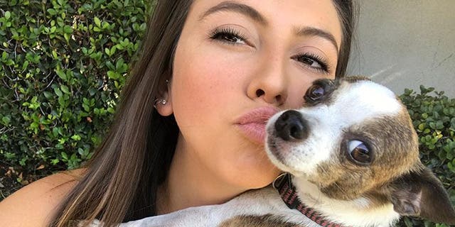 Danielle Andrade and her dog Lucky