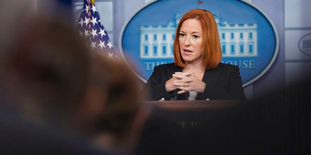 Die Pressesprecherin des Weißen Hauses, Jen Psaki, spricht während des täglichen Briefings im Weißen Haus in Washington am Dienstag, 20. Juli 2021. (AP Photo/Susan Walsh)