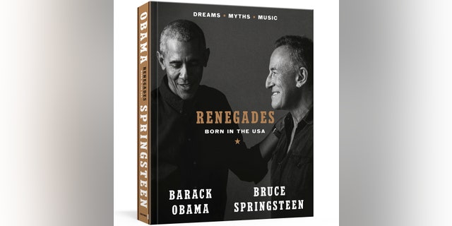 The cover of "Renegades: Born in the USA" by former President Barack Obama and musician Bruce Springsteen. (Associated Press)