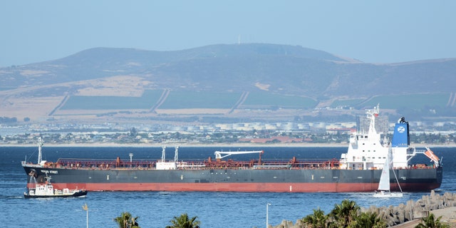 This Jan. 2, 2016 photo shows the Liberian-flagged oil tanker Mercer Street off Cape Town, South Africa. The oil tanker linked to an Israeli billionaire reportedly came under attack off the coast of Oman in the Arabian Sea, authorities said Friday, July 30, 2021, as details about the incident remained few. (Johan Victor via AP)
